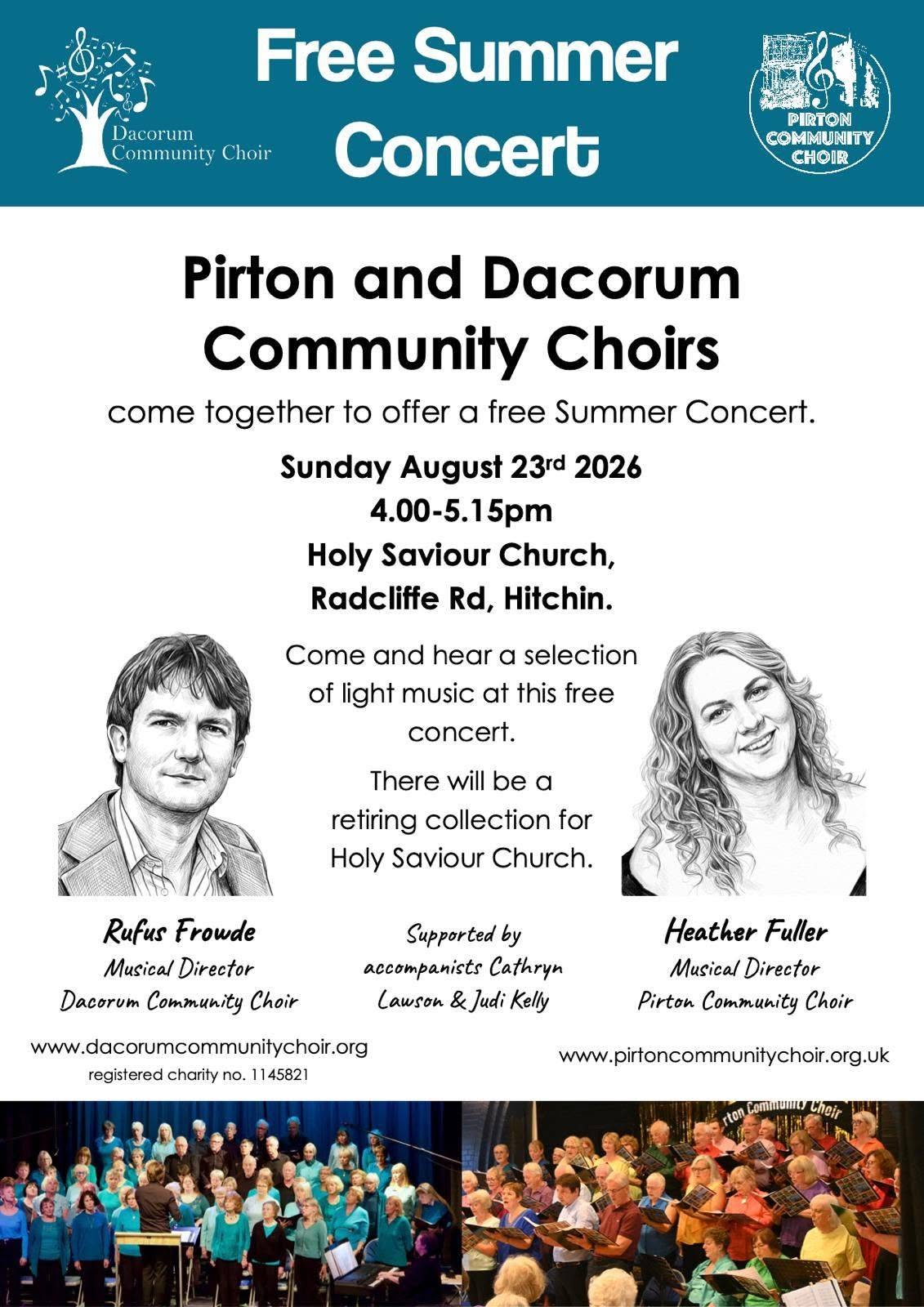 Free Joint Concert with Dacorum Community Choir Free Joint Concert with Dacorum Community Choir